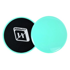 Диски для глайдинга EasyFit (пара), Диаметр 18 см, Максимальная нагрузка 120 кг, Пластик, Мятный