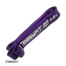 Резинка для підтягування та спорту EasyFit, Опір 15-45 кг, Латекс, Довжина 208 см, Ширина 32 мм, Товщина 4,5 мм, Фіолетовий
