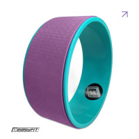 Колесо для йоги EasyFit TPE, Диаметр 33 см, Ширина 13 см, ПВХ, Сиренево-мятное