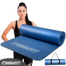 Коврик EasyFit для пилатеса и фитнеса, 180x60 см, толщина 10 мм, NBR, синий