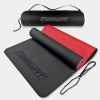 Двухслойный коврик EasyFit для пилатеса, фитнеса и йоги с чехлом, 183x61 см, толщина 6 мм, TPE/TC, ECO-Friendly, черно-красный