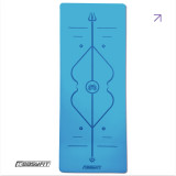 Професійний килимок EasyFit Pro для йоги, 184x68 см, товщина 5 мм, каучук, блакитний