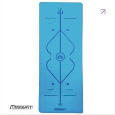 Профессиональный коврик EasyFit Pro для йоги, 184x68 см, толщина 5 мм, каучук, голубой