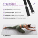 Килимок для йоги та фітнесу EasyFit Polarity Stone з ременем, Розмір 183х61 см, Товщина 6 мм, TPE/TC, Сіро-чорний