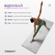 Килимок для йоги та фітнесу EasyFit Polarity Stone з ременем, Розмір 183х61 см, Товщина 6 мм, TPE/TC, Сіро-чорний