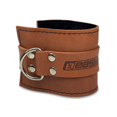Манжета EasyFit F10 для тяги на тренажерах, Натуральна шкіра, Регульований обхват 16-31 см, Ширина 9 см, Коричневий