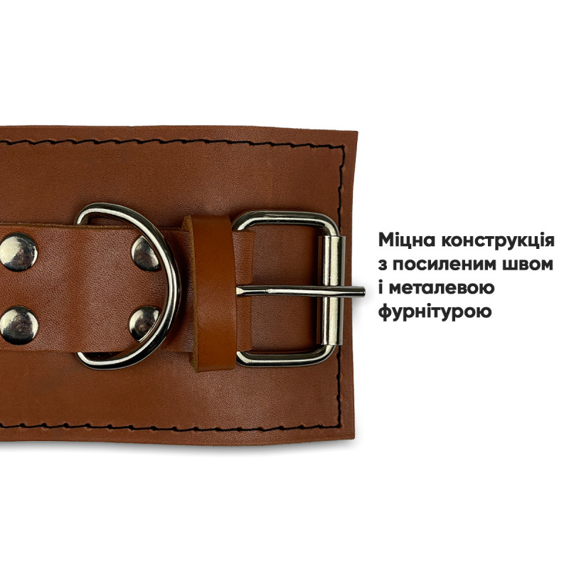 Манжета EasyFit F10, обхват 16–31 см, натуральна шкіра, коричневий