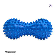 Массажный мячик EasyFit Goober с шипами, Длина 16 см, Диаметр 6,5 см, PVC, для МФР, снятия напряжения и самомассажа, Синий