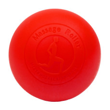 Масажний м'ячик EasyFit, діаметр 6,5 см, каучук, червоний, для МФР, зняття напруги та самомасажу