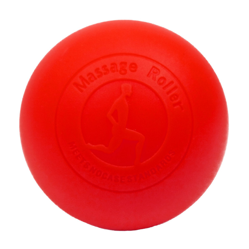 Масажний м'ячик EasyFit, діаметр 6,5 см, каучук, червоний, для МФР, зняття напруги та самомасажу