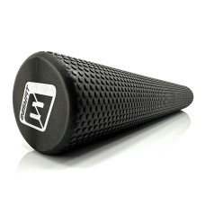Массажный ролик (валик) EasyFit Foam Roller, Длина 90 см, Диаметр 14,5 см, Пена EVA с мелкой массажной поверхностью, для МФР, фитнеса, йоги и реабилитации, Черный