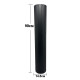 Масажний ролик (валик) EasyFit Foam Roller, Довжина 90 см, Діаметр 14,5 см, Піна EVA з дрібною масажною поверхнею, для МФР, фітнесу, йоги та реабілітації, Чорний