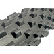 Массажный ролик (валик) EasyFit Grid Roller PRO, Длина 45 см, Диаметр 14 см, Каркас из высокопрочного пластика, Пена EVA с массажной поверхностью 3D, для МФР, фитнеса, йоги и реабилитации, Черный