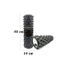 Массажный ролик (валик) EasyFit Grid Roller PRO, Длина 45 см, Диаметр 14 см, Каркас из высокопрочного пластика, Пена EVA с массажной поверхностью 3D, для МФР, фитнеса, йоги и реабилитации, Черный Массажный ролик (валик) EasyFit Grid Roller PRO, Длина 45 см, Диаметр 14 см, Каркас из высокопрочного пластика, Пена EVA с массажной поверхностью 3D, для МФР, фитнеса, йоги и реабилитации, Черный