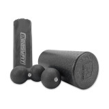 МФР набор для массажа EasyFit MioSet-L: массажный роллер (валик 30х15 см), двойной массажный мяч (16х8 см) и массажный мяч (8 см) для фитнеса, реабилитации и расслабления мышц