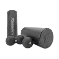 МФР набор для массажа EasyFit MioSet-L: массажный роллер (валик 30х15 см), двойной массажный мяч (16х8 см) и массажный мяч (8 см) для фитнеса, реабилитации и расслабления мышц