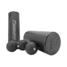 МФР набор для массажа EasyFit MioSet-L: массажный роллер (валик 30х15 см), двойной массажный мяч (16х8 см) и массажный мяч (8 см) для фитнеса, реабилитации и расслабления мышц