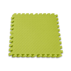 Татамі мат EasyFit SwallowTail (пазл ластівчин хвіст з бортиком), Розмір 120x120 см, Товщина 10 мм, EVA-піна, Жовтий