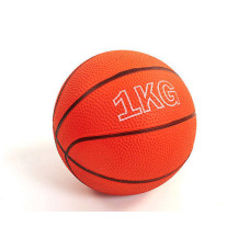 Медбол EasyFit RB  (медицинский мяч-слембол без отскока), Вес 1 кг, Диаметр 13 см, Резина, Оранжевый