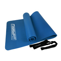 Коврик EasyFit для пилатеса и фитнеса, 180x60 см, толщина 10 мм, NBR, синий