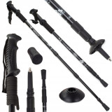 Палка для скандинавской ходьбы EasyFit Energia (1 палка), Длина 64-135 см, Алюминий, Резина, Черный, Для асфальта, песка, снега и других типов покрытия