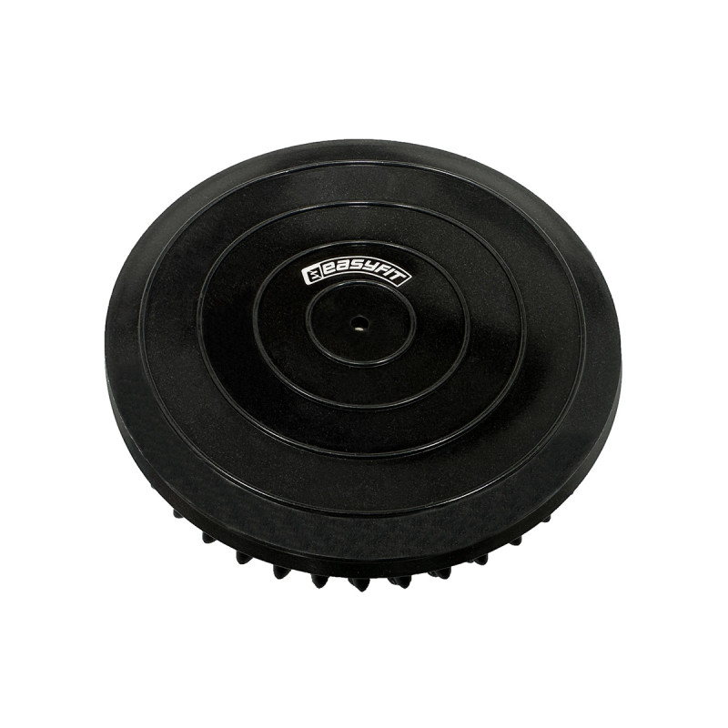 Полусфера массажная киндербол EasyFit, Мягкая, Диаметр 16 см, Высота 8 см, Резина, Чёрный