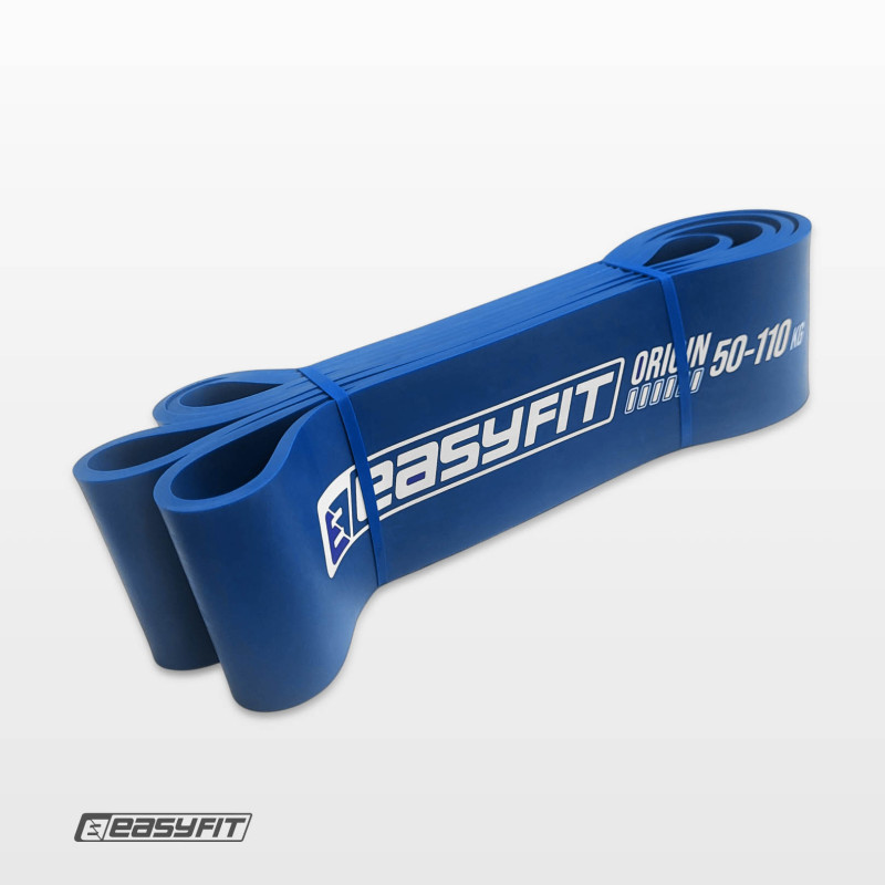 Резинка для підтягування та спорту EasyFit ORIGIN, опір 50-110 кг, синя