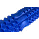 Массажный ролик EasyFit Grid Roller v1.2 с заглушками, Длина 33 см, Диаметр 13 см, Пена EVA с  3D массажной поверхностью, для йоги, фитнеса и реабилитации, Синий