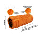 Массажный ролик EasyFit Solid Roller v.1.1s, Длина 33 см, Диаметр 13,5 см, EVA-пена, Оранжевый