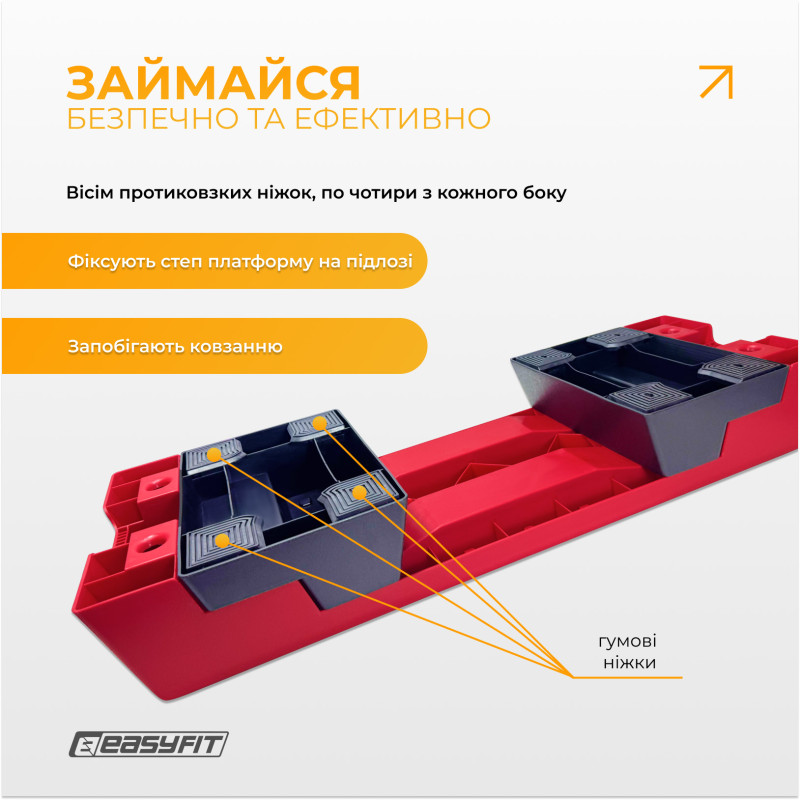 Степ для аэробики 3-ступенчатый EasyFit