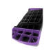 Степ-платформа EasyFit Step-B 2-ступенчатая, максимальная нагрузка 200 кг, Длина 68 см, Ширина 28 см, Пластик, Черно-фиолетовый