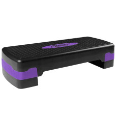 Степ-платформа EasyFit Step-B 2-ступінчаста, 68 см, пластик, чорно-фіолетовий