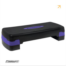 Степ-платформа EasyFit Step-B 2-ступінчаста, 68 см, пластик, чорно-фіолетовий
