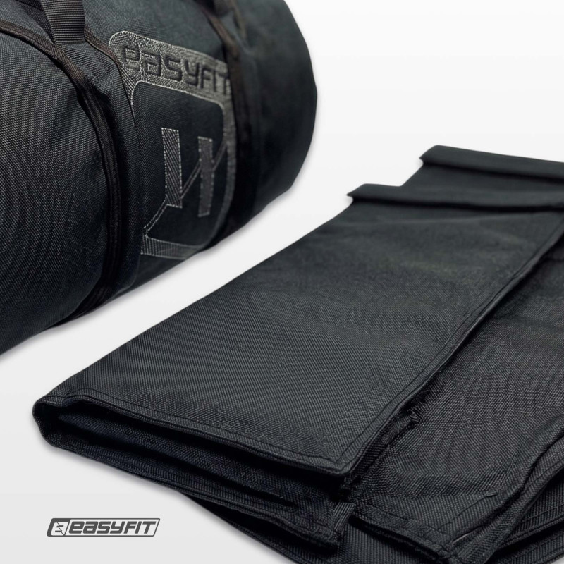 Сумка для кросфіту EasyFit Sandbag (сендбег), Мішок для піску, з ручками та регульованою вагою, на 4 філери, Вага 4-40 кг, Чорний
