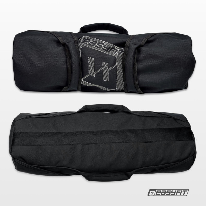 Сумка для кросфіту EasyFit Sandbag (сендбег), Мішок для піску, з ручками та регульованою вагою, на 4 філери, Вага 4-40 кг, Чорний