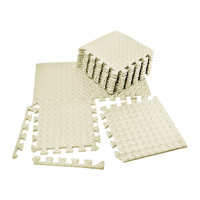 Татами мат EasyFit SwallowTail (пазл ласточкин хвост с бортиком), Размер 120x60 см, Толщина 10 мм, EVA-пена, Белый