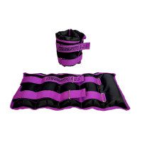 Обтяжувачі для ніг та рук EasyFit набірні чорно-фіолетові 0,5-2,5 кг (пара)