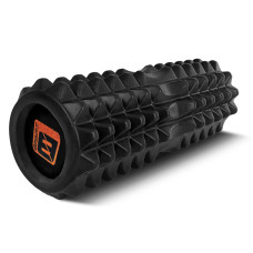 Масажний ролик EasyFit Solid Roller v.1.2s, довжина 33 см, діаметр 13 см, EVA-піна, для МФР, фітнесу, йоги та реабілітації, чорний