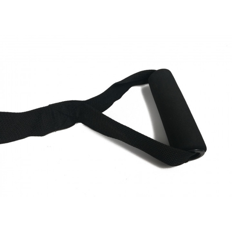 Тяга EasyFit R2  з жорсткими ручками, Розмір 120 см, Нейлон, Пластик, Чорний