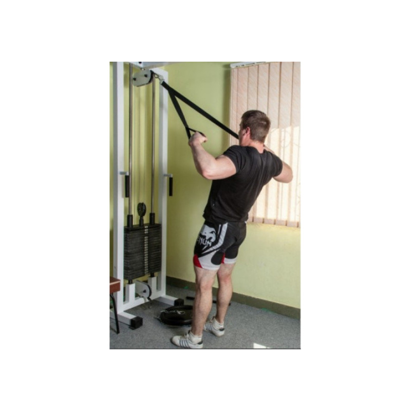 Тяга EasyFit R2  з жорсткими ручками, Розмір 120 см, Нейлон, Пластик, Чорний