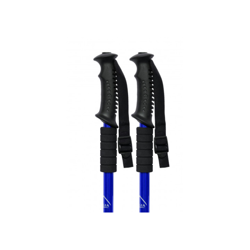 Палиця для скандинавської ходьби EasyFit Energia (1 палиця), Довжина 64-135 см, Алюміній, Гума, Синій, Для асфальту, піску, снігу та інших типів покриття