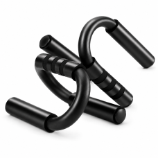 Упоры для отжиманий EasyFit Stand, Максимальная нагрузка 500 кг, Металл с неопреновым покрытием, Черный