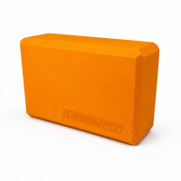Блок для йоги EasyFit, Длина 23 см, Ширина 15,5 см, Пена EVA, Оранжевый