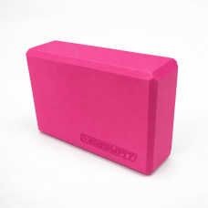 Блок для йоги EasyFit, Длина 23 см, Ширина 15,5 см, Пена EVA, Розовый
