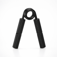 Кистьовий еспандер EasyFit Hand Grip PRO 159 кг (350 lb), 13,5 см х 10,5 см, металевий корпус, покращене зчеплення – для тренування сили рук, чорний