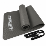 Коврик EasyFit для пилатеса и фитнеса, 180x60 см, толщина 10 мм, NBR, серый