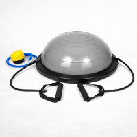 Балансувальна платформа EasyFit BOSU, Діаметр 60 см, Висота 23 см, Максимальне навантаження 120 кг, Пластик, ПВХ, Гума, Сірий