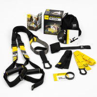 Петлі TRX EasyFit PRO 4 (P4, Pro System) (підвісні тренувальні петлі), Довжина 110-230 см, Ширина строп 3,8 см, Макс.вага 160 кг, Жовто-чорний