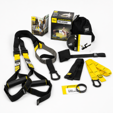 Петли TRX EasyFit PRO 4 (P4, Pro System) (подвесные тренировочные петли), Длина 110-230 см, Ширина строп 3,8 см, Макс. вес 160 кг, Желто-черний