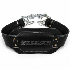 Пояс для отягощений EasyFit, кожа, сталь, до 250 кг, чёрный
